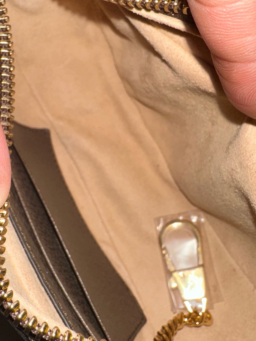Gucci GG Ophidia Mini  Canvas Bag in Brown and Beige - Picture 4 of 8